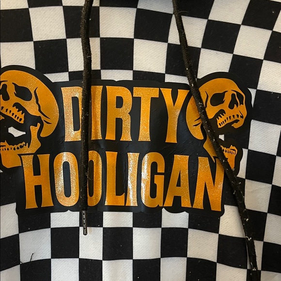 SHEIN Black and White Checkered Hoodie - Picture 2 of 3